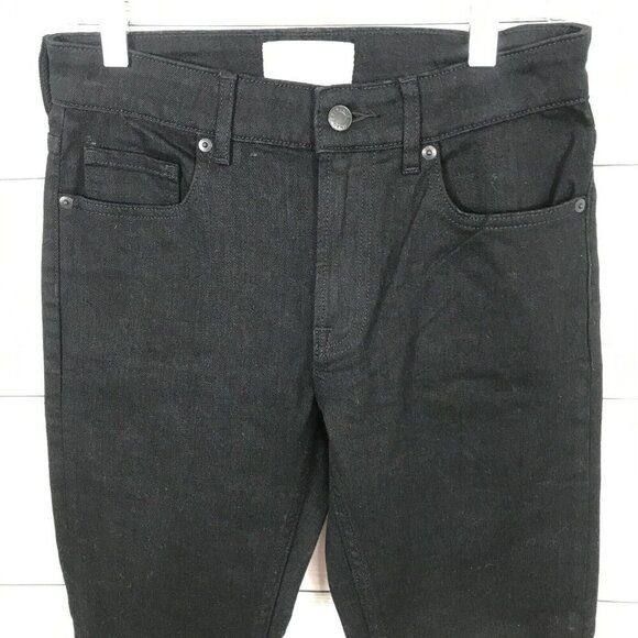 Everlane Women's Size 27 Regular Jeans Black Denim Skinny Leg High Rise 10" - Picture 2 of 5